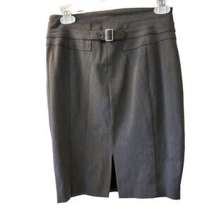 Express Women’s Gray Belted Knee Length Pencil Skirt Size 00